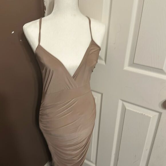 Boohoo Tall Night Draped Spandex Slip Dress NWT. Size 10 - Picture 1 of 8